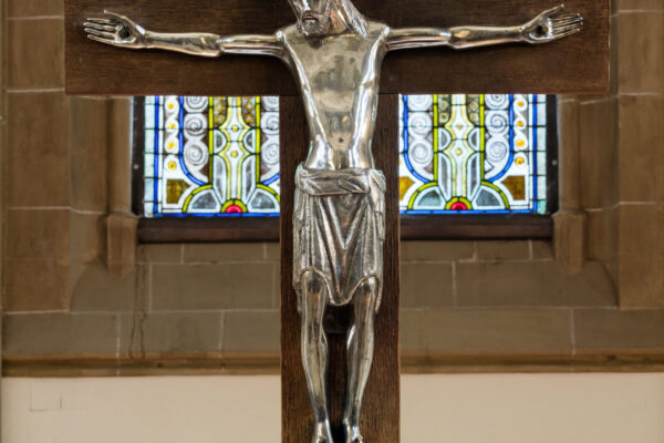 Jesus am Kreuz aus Silber